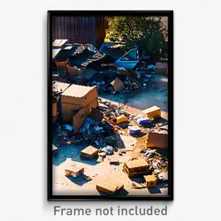 Pixel Art Poster - Unkempt Dump (8 Bit Psychedelic Trippy Video Game Print)