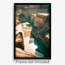 Pixel Art Poster - Velvety Quarry (8 Bit Psychedelic Trippy Video Game Print)