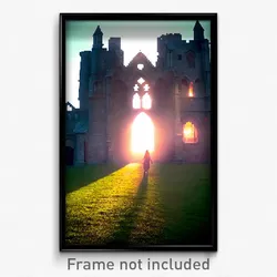 Pixel Art Poster - Outstanding Priory (8 Bit Psychedelic Video Game Print)