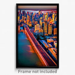 Pixel Art Poster - Bumpy Canadian City (8 Bit Psychedelic Video Game Print)