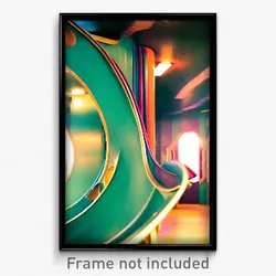 Pixel Art Poster - Swirly Slide (8 Bit Psychedelic Trippy Video Game Print)