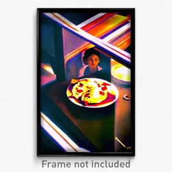 Pixel Art Poster - Dangerous Tostada (8 Bit Psychedelic Trippy Video Game Print)