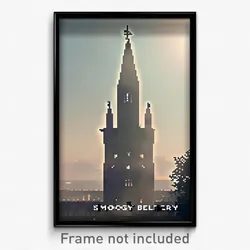 Pixel Art Poster - Smoggy Belfry (8 Bit Psychedelic Trippy Video Game Print)