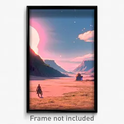 Pixel Art Poster - Unsightly Outland (8 Bit Psychedelic Trippy Video Game Print)
