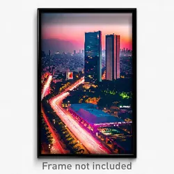 Pixel Art Poster - Prestigious Mexico City (8 Bit Psychedelic Video Game Print)