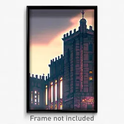 Pixel Art Poster - Ordinary Barony (8 Bit Psychedelic Trippy Video Game Print)