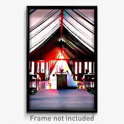 Pixel Art Poster - Beautiful Tent (8 Bit Psychedelic Trippy Video Game Print)