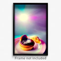 Pixel Art Poster - Harmonious Pastel De Nata (8 Bit Video Game Print)