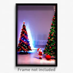 Pixel Art Poster - Stark Christmas (8 Bit Psychedelic Trippy Video Game Print)