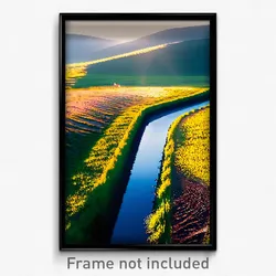 Pixel Art Poster - Stunning Ditch (8 Bit Psychedelic Trippy Video Game Print)