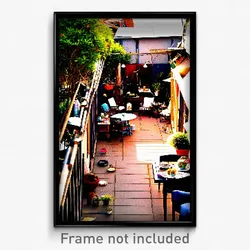 Pixel Art Poster - Cluttered Terrace (8 Bit Psychedelic Trippy Video Game Print)