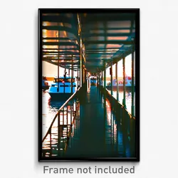 Pixel Art Poster - Modest Ferry (8 Bit Psychedelic Trippy Video Game Print)