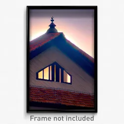 Pixel Art Poster - Wicked Roof (8 Bit Psychedelic Trippy Weird Video Game Print)