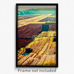 Pixel Art Poster - Rusty Fields (8 Bit Psychedelic Trippy Video Game Print)