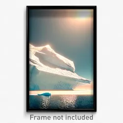 Pixel Art Poster - Huge Iceberg (8 Bit Psychedelic Trippy Video Game Print)