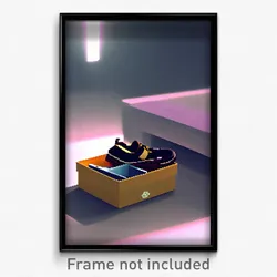 Pixel Art Poster - Clean Shoebox (8 Bit Psychedelic Trippy Video Game Print)