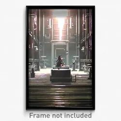 Pixel Art Poster - Metallic Dungeon (8 Bit Psychedelic Trippy Video Game Print)