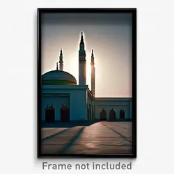 Pixel Art Poster - Muted Mosque (8 Bit Psychedelic Trippy Video Game Print)