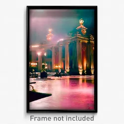 Pixel Art Poster - Velvety Plaza (8 Bit Psychedelic Trippy Video Game Print)
