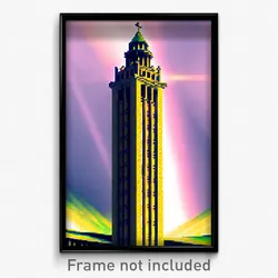 Pixel Art Poster - Spectacular Belfry (8 Bit Psychedelic Video Game Print)