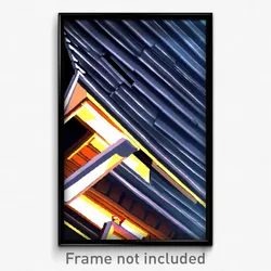 Pixel Art Poster - Animated Roof (8 Bit Psychedelic Trippy Video Game Print)