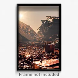 Pixel Art Poster - Bronze Waste (8 Bit Psychedelic Trippy Video Game Print)