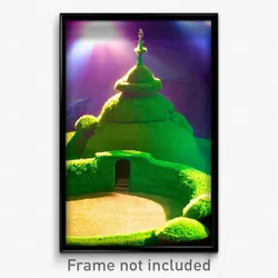 Pixel Art Poster - Green Mound (8 Bit Psychedelic Trippy Weird Video Game Print)