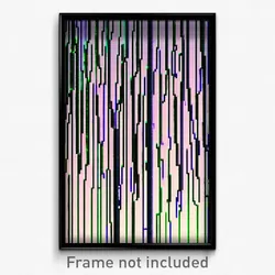 Pixel Art Poster - Wire Frame Glitchy Stocks (8 Bit Video Game Print)