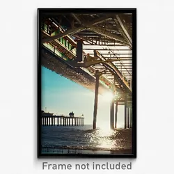 Pixel Art Poster - Huge Pier (8 Bit Psychedelic Trippy Weird Video Game Print)
