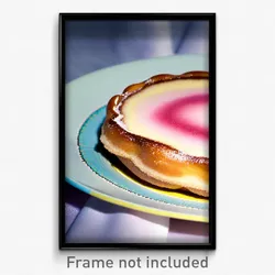 Pixel Art Poster - Majestic Pastel De Nata (8 Bit Psychedelic Video Game Print)