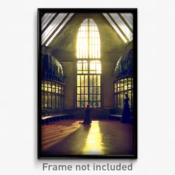 Pixel Art Poster - Haunted Conservatory (8 Bit Psychedelic Video Game Print)