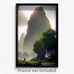 Pixel Art Poster - Dramatic Karst (8 Bit Psychedelic Trippy Video Game Print)