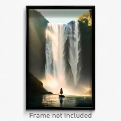 Pixel Art Poster - Impeccable Falls (8 Bit Psychedelic Trippy Video Game Print)