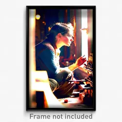 Pixel Art Poster - Thoughtful Cobbler (8 Bit Psychedelic Video Game Print)