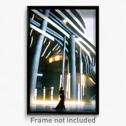 Pixel Art Poster - Complicated Modern Architecture (8 Bit Video Game Print)