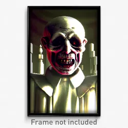 Pixel Art Poster - Large Grotesque (8 Bit Psychedelic Trippy Video Game Print)