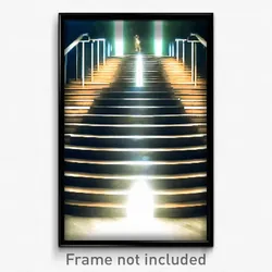 Pixel Art Poster - Huge Stair (8 Bit Psychedelic Trippy Weird Video Game Print)