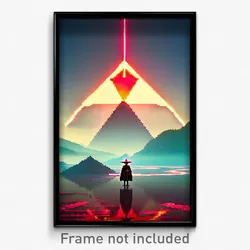 Pixel Art Poster - Elaborate Delta (8 Bit Psychedelic Trippy Video Game Print)