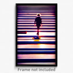 Pixel Art Poster - Cool Steps (8 Bit Psychedelic Trippy Weird Video Game Print)