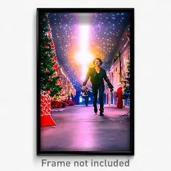 Pixel Art Poster - Rundown Christmas (8 Bit Psychedelic Trippy Video Game Print)