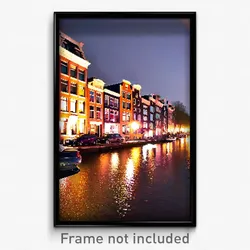Pixel Art Poster - Average Amsterdam (8 Bit Psychedelic Trippy Video Game Print)