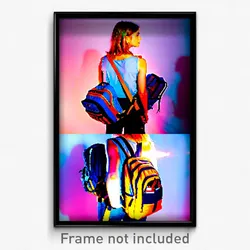 Pixel Art Poster - Crazy Backpack (8 Bit Psychedelic Trippy Video Game Print)