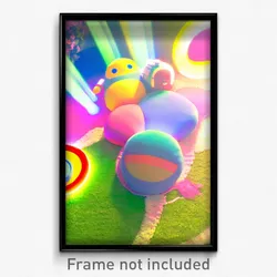 Pixel Art Poster - Plush Circle (8 Bit Psychedelic Trippy Video Game Print)