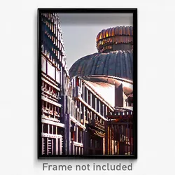 Pixel Art Poster - Metallic Mexican Architecture (8 Bit Video Game Print)