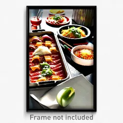 Pixel Art Poster - Ample Enchiladas (8 Bit Psychedelic Trippy Video Game Print)