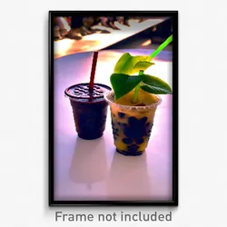 Pixel Art Poster - Unnatural Boba Tea (8 Bit Psychedelic Video Game Print)