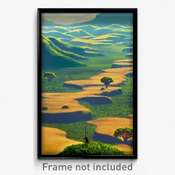 Pixel Art Poster - Unique Plains (8 Bit Psychedelic Trippy Video Game Print)