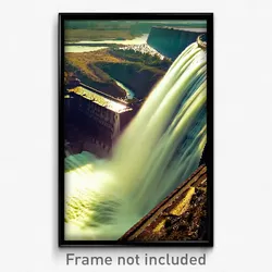 Pixel Art Poster - Warped Dam (8 Bit Psychedelic Trippy Weird Video Game Print)