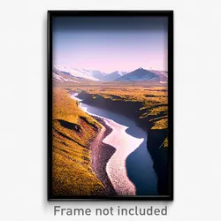 Pixel Art Poster - Narrow Tundra (8 Bit Psychedelic Trippy Video Game Print)