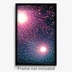 Pixel Art Poster - Webbed Outer Space (8 Bit Psychedelic Video Game Print)